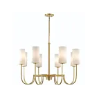 Maxim Lighting 32008SWSBR Town and Country 8-Lights 320W Satin Brass Incandescent Chandelier