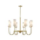 Maxim Lighting 32008SWSBR Town and Country 8-Lights 320W Satin Brass Incandescent Chandelier