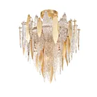 Maxim Lighting 32320CLCMPGL Majestic 10-Lights 40W Gold Leaf Flush Mount