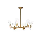 Maxim Lighting 32356CLNAB Armory 6-Lights 360W Natural Aged Brass Incandescent Chandelier