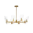 Maxim Lighting 32358CLNAB Armory 8-Lights 480W Natural Aged Brass Incandescent Chandelier