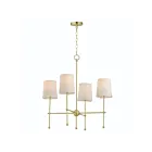 Maxim Lighting 32364WTSBR Huntington 4-Lights 240W Satin Brass Incandescent Chandelier
