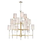 Maxim Lighting 32399OFSBRPN Uptown 15-Lights 900W Satin Brass/Polished Nickel Incandescent Chandelier
