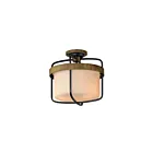 Maxim Lighting 32650SWBKAB Ruffles 3-Lights 40W Black/Antique Brass Semi-Flush Mount