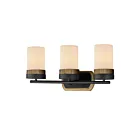 Maxim Lighting Ruffles 32652SWBKAB 3-Lights 40W Black/Antique Brass Vanity Light