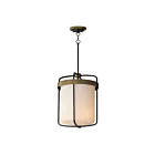 Maxim Lighting 32653SWBKAB Ruffles 3-Lights 120W Black/Antique Brass Pendant