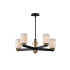 Maxim Lighting 32655SWBKAB Ruffles 5-Lights 300W Black/Antique Brass Incandescent Chandelier