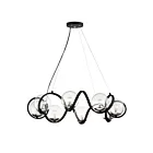 Maxim Lighting 35108CDBKPN Curlicue 8-Lights 320W Black/Polished Nickel Pendant