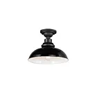 Maxim Lighting 35110GBBK Granville 1-Light 60W Gloss Black/Black Flush Mount