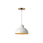 Maxim Lighting 35142WTNAB 1-Light 60W White and Natural Aged Brass Pendant