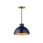 Maxim Lighting 35144GNNAB 1-Light 60W Gunmetal and Gold Pendant