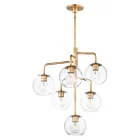 Maxim Lighting 38416CLNAB Branch 6-Lights 360W Natural Aged Brass Incandescent Chandelier