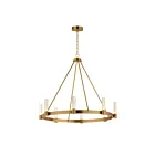 Maxim Lighting 38446IBNAB 8-Lights 32W Natural Aged Brass Chandelier