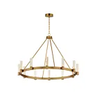 Maxim Lighting 38448IBNAB 12-Lights 48W Natural Aged Brass Chandelier