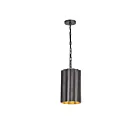 Maxim Lighting 39131GMGLD 1-Light 100W Gunmetal and Gold Pendant