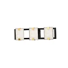 Maxim Lighting Radiant 39532CYBKGL 3-Lights 6W Black/Gold Leaf Vanity Light