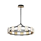 Maxim Lighting 39536CYBKGL Radiant 12-Lights 72W Black/Gold Leaf LED Chandelier