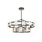 Maxim Lighting 39538CYBKGL Radiant 20-Lights 76W Black/Gold Leaf LED Chandelier