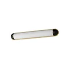 Maxim Lighting Capsule 39564SWBKNAB 1-Light 28W Black/Natural Aged Brass Vanity Light