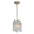 Maxim Lighting 39573WFLGS Victoria 1-Light 60W Golden Silver Pendant