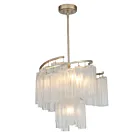Maxim Lighting 39575WFLGS Victoria 7-Lights 420W Golden Silver Pendant