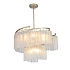 Maxim Lighting 39577WFLGS Victoria 9-Lights 540W Golden Silver Pendant