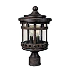 Maxim Lighting Santa Barbara VX 40036CDSE 3-Lights 120W Sienna Outdoor Post Lantern