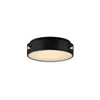 Maxim Lighting 42129BKAB Rivet 1-Light 29W Black/Antique Brass Flush Mount