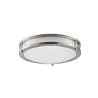 Maxim Lighting 55542WTSN 1-Light 15W Satin Nickel Flush Mount