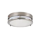 Maxim Lighting 55546WTSN 1-Light 15W Satin Nickel Flush Mount
