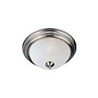 Maxim Lighting 5840FTSN Essentials 1-Light 60W Satin Nickel Flush Mount
