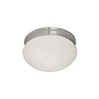 Maxim Lighting 5881WTSN Essentials 2-Lights 60W Satin Nickel Flush Mount