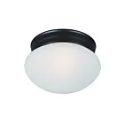 Maxim Lighting 5884FTOI Essentials 1-Light 60W Oil Rubbed Bronze Flush Mount