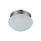 Maxim Lighting 5884FTSN Essentials 1-Light 60W Satin Nickel Flush Mount