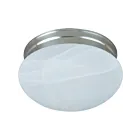 Maxim Lighting 5884MRSN Essentials 1-Light 60W Satin Nickel Flush Mount