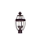 Maxim Lighting South Park 6097CLBU 3-Lights 120W Burnished Outdoor Post Lantern