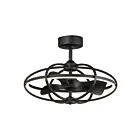 Maxim Lighting 61002BK Corona Fan 1-Light 30W Black Fandelier