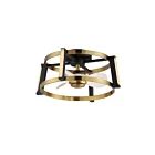 Maxim Lighting 61022WTBKNAB Darling 4-Lights 7W Black/Natural Aged Brass Fandelier