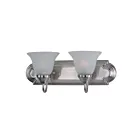 Maxim Lighting Essentials 8012FTSN 2-Lights 60W Satin Nickel Vanity Light