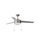 Maxim Lighting 89906FTSNBK 52" Satin Nickel/Black Ceiling Fan