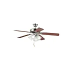 Maxim Lighting 89907FTSNWP 52" Satin Nickel/Walnut/Pecan Ceiling Fan