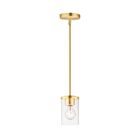 Maxim Lighting 90200CLSBR Corona 1-Light 60W Satin Brass Pendant