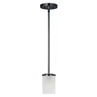 Maxim Lighting 90200FTBK Corona 1-Light 60W Black Pendant