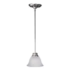 Maxim Lighting 91067FTSN Malaga 1-Light 60W Satin Nickel Pendant
