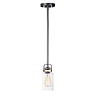 Maxim Lighting 91070CLBZGLD Magnolia 1-Light 60W Bronze/Gold Pendant