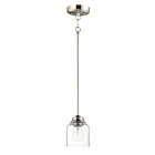 Maxim Lighting 91260CDSN Acadia 1-Light 60W Satin Nickel Pendant