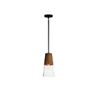 Maxim Lighting 91620CLWNBK Carpenter 1-Light 60W Walnut/Black Pendant