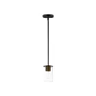 Maxim Lighting 91840CDABBK Sleek 1-Light 60W Antique Brass/Black Pendant