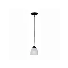 Maxim Lighting 92061FTBK Stefan 1-Light 60W Black Pendant