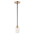 Maxim Lighting 96120CLBZAB Goblet 1-Light 60W Bronze/Antique Brass Pendant